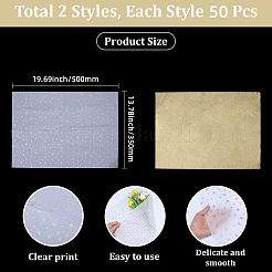 100Pcs 2 Style Rectangle Paper Bouquet Wrapping&nbsp;DIY-GF0011-32