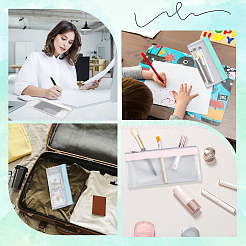 4Pcs 4 Colors Rectangle PVC & PU Leather Resealable Bags&nbsp;ABAG-CN0001-42