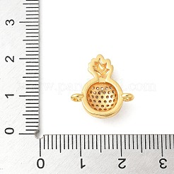 Brass Micro Pave Cubic Zirconia Connector Charms&nbsp;KK-U053-11G