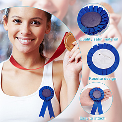 Award Ribbon Shape Tinplate Badge Pins&nbsp;JEWB-WH0035-01