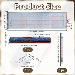 Rectangle Non-woven Fabric & Brocade Water Writing Cloth&nbsp;AJEW-OC0015-27A