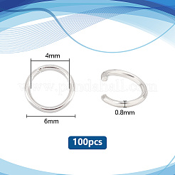 Rack Plating Brass Open Jump Rings&nbsp;KK-PH0010-07B-S
