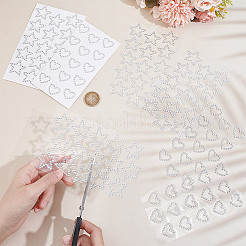 10 Sheets 2 Style Rhinestones Face Sticker&nbsp;FIND-GO0001-59