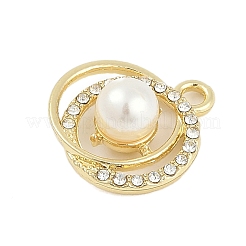 Rack Plating Alloy Micro Pave Rhinestone Pendants&nbsp;FIND-K020-02G