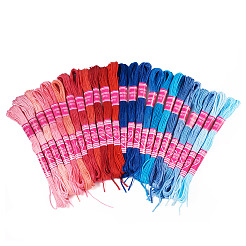 2 Sets 2 Styles Gradient Color 8-Ply Polycotton(Polyester Cotton Embroidery Floss&nbsp;OCOR-TA0001-75