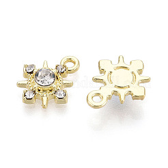 Rack Plating Alloy and Rhinestone Pendants&nbsp;PALLOY-T090-47KCG