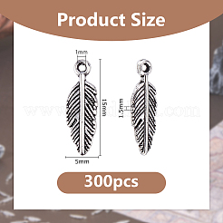 300Pcs Tibetan Style Alloy Pendants&nbsp;TIBEP-DC0001-53