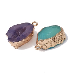 10Pcs 5 Colors Druzy Geode Resin Pendants&nbsp;RESI-YW0001-47