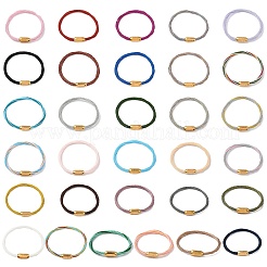 304 Stainless Steel with Polyester Metallic Cord Bracelets for Women&nbsp;BJEW-Z145-01G