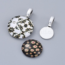 Tibetan Style Alloy Glue On Flat Pad Pendant Bails&nbsp;X-TIBEP-1124-AS-LF