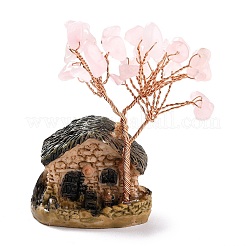 Resin & Natural Rose Quartz Model Ornament&nbsp;DJEW-Z001-01E