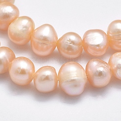 Natural Cultured Freshwater Pearl Beads Strands&nbsp;PEAR-F007-48A-01