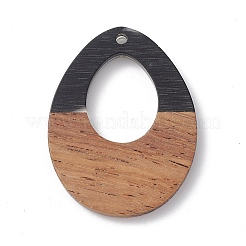 Pearlized Resin & Walnut Wood Pendants&nbsp;WOOD-C016-01E