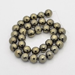 Round Non-magnetic Synthetic Hematite Beads Strands&nbsp;G-D617-6mm-28