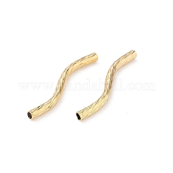 Brass Curved Tube Beads&nbsp;KK-Z118-03G
