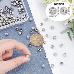 100Pcs 201 Stainless Steel Beads&nbsp;STAS-UN0025-23