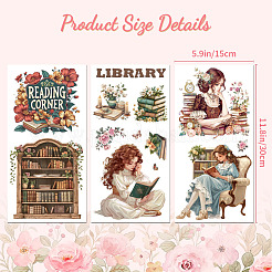 3 Sheets 3 Styles PVC Waterproof Decorative Stickers&nbsp;DIY-WH0404-106