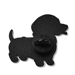Dachshund in Heart Sweater with Rose Flower Enamel Pins&nbsp;JEWB-Z049-03EB-02