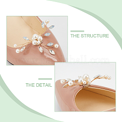 4Pcs Flower Plastic Imitation Pearl Shoe Decorations&nbsp;FIND-MA0001-01