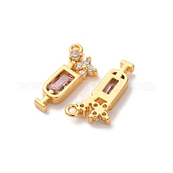 Brass Micro Pave Cubic Zirconia Pendants&nbsp;X1-KK-K382-28G-02