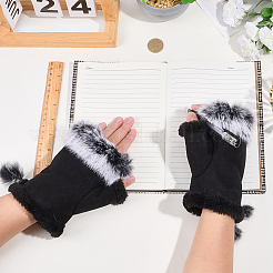 1 Pair Suede Fabric Fingerless Gloves&nbsp;AJEW-CY0002-16A