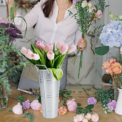 Galvanized Iron Flower Vase&nbsp;DIY-WH0899-461B