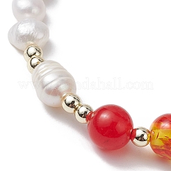 Chakra Theme Natural & Synthetic Mixed Gemstone Beaded Bracelet&nbsp;BJEW-JB10163