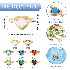24Pcs 8 Colors Stainless Steel Connector Charms&nbsp;STAS-TA0003-29