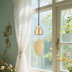 Brass Bell Pendants&nbsp;HJEW-WH20816-010G-F