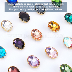 AHADEMAKER 36Pcs 18 Colors Sew on Rhinestone&nbsp;RGLA-GA0001-03