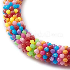 Snowflake Acrylic Beaded Stretch Bracelets for Kid&nbsp;BJEW-JB10157-02