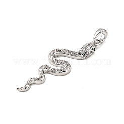 Brass Micro Pave Cubic Zirconia Pendants&nbsp;KK-R227-05P