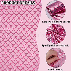 Polyester Fish Scale Fabric&nbsp;DIY-WH20063-038B