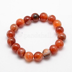 Natural Striped Agate/Banded Agate Stretchy Bracelets&nbsp;BJEW-G428-6mm-06