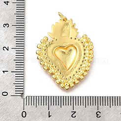 Brass Micro Pave Clear Cubic Zirconia Pendants&nbsp;KK-F899-15G