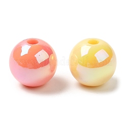 UV Plating Rainbow Iridescent Acrylic Beads&nbsp;PACR-K003-02B