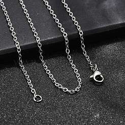 Non-Tarnish Unisex Classic Plain 304 Stainless Steel Mens Womens Necklaces&nbsp;X-STAS-H325-P