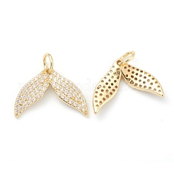 Brass Clear Cubic Zirconia Pendands&nbsp;ZIRC-B010-17G