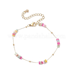 Shell & 304 Stainless Steel Oval Beads Link Bracelets for Women&nbsp;BJEW-JB12377