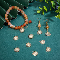10Pcs Brass Solar Eclipse Pendants&nbsp;KK-BC0013-13