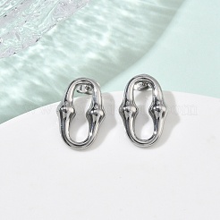 Oval 304 Stainless Steel  Pendant Necklacrs & Stud Earring & Link Bracelet Sets&nbsp;SJEW-C009-01P