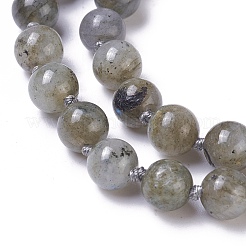 Natural Labradorite Beaded Necklace&nbsp;NJEW-I107-03