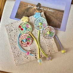 Acrylic and Faux Suede Cord Stud Earrings&nbsp;WGC1AAA-01