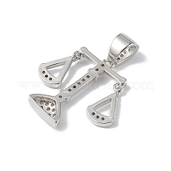 Rack Plating Brass Micro Pave Cubic Zirconia Pendants&nbsp;KK-F848-04P