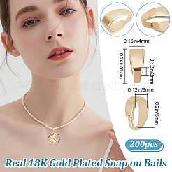 200Pcs Brass Snap on Bails&nbsp;KK-BBC0011-42