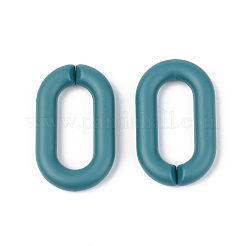 Opaque Spray Painted Acrylic Linking Rings&nbsp;OACR-T024-02-I01