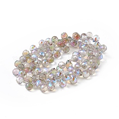 Transparent Electroplate Glass Beads Strands&nbsp;EGLA-F152B-HR01