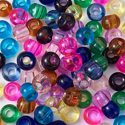 100Pcs 10 Colors Transparent Glass European Beads&nbsp;GLAA-CD0001-12