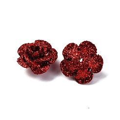 3D Rose Flower Baking Paint Aluminum Beads&nbsp;FIND-L019-01F