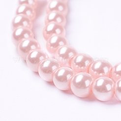 Eco-Friendly Dyed Glass Pearl Beads Strands&nbsp;HY-A008-6mm-RB033